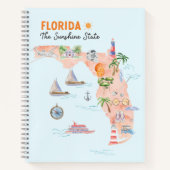 Waterverf California State Art Map Reisjournaal Notitieboek (Voorkant)