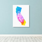Waterverf Californië Canvas Afdruk (Insitu (Houten vloer))