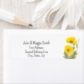 Waterverf Californië Poppy Garden State Flower Etiket (Insitu)