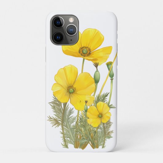 Waterverf Californië Poppy Yellow Flower Case-Mate iPhone Case (Achterkant)