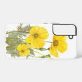 Waterverf Californië Poppy Yellow Flower Samsung Galaxy Hoesje (Achterkant horizontaal)