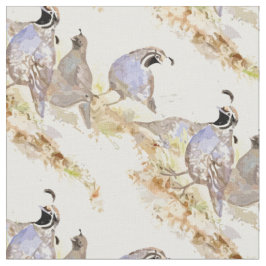 Waterverf Californië Quail Bird Natuur kunst Stof