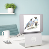 Waterverf Californië Quail Bird Natuur Wildlife Sticker (Laptop op bureau)