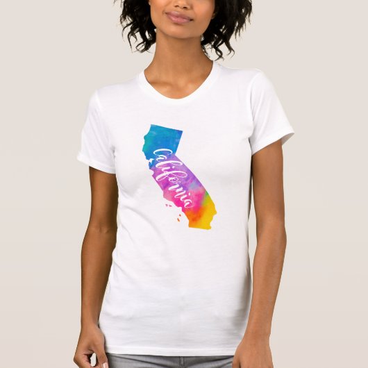 Waterverf Californië T-shirt (Voorkant)