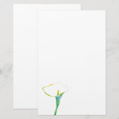 Waterverf Calla Briefpapier (Voorkant / Achterkant)