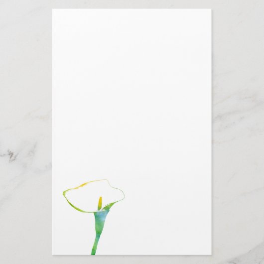 Waterverf Calla Briefpapier (Voorkant)