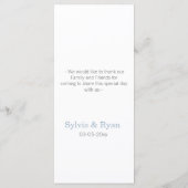 waterverf calla lelies Bloemenbruiloft menu (Achterkant)