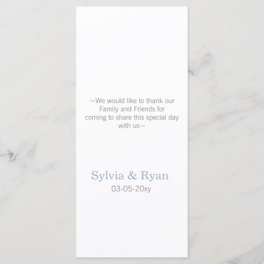 waterverf calla lelies Bloemenbruiloft menu (Achterkant)