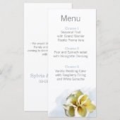 waterverf calla lelies Bloemenbruiloft menu (Voorkant / Achterkant)
