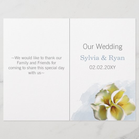 waterverf calla lilies bi - voudig weddenschap pro (Voorkant)