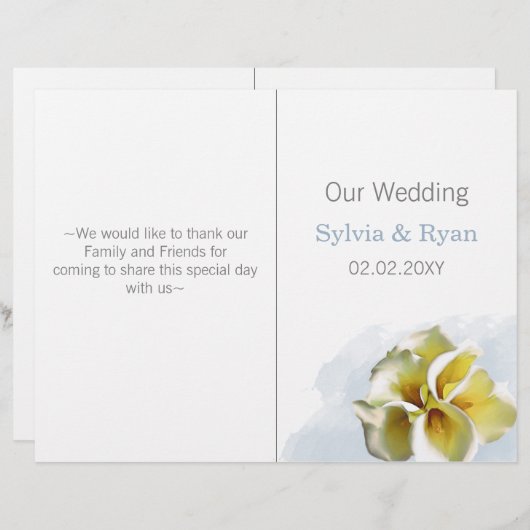 waterverf calla lilies bi - voudig weddenschap pro (Voorkant / Achterkant)