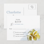 waterverf calla lilies Bloemige bruiloft RSVP Uitnodiging Briefkaart (Voorkant / Achterkant)