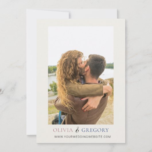 Waterverf Calla Lilies & Hydrangeas Foto Save The Date (Achterkant)