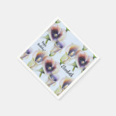 Waterverf Calla Lilies in verloopkleuren Servet (Hoek)