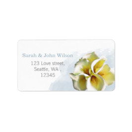 waterverf calla lilies retouradres label