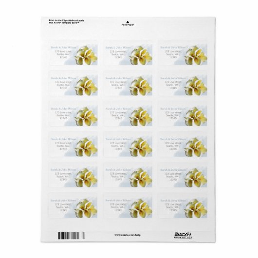 waterverf calla lilies retouradres label (Full Sheet)