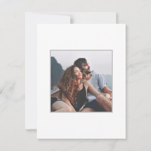 Waterverf Calla Lilies sparen de Datum met Foto Save The Date (Achterkant)