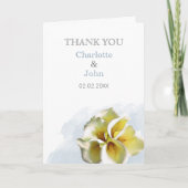 waterverf calla lilies Weddenschap Bedankkaart (Voorkant)