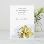 waterverf calla lilies Weddenschap Bedankkaart (Staand voorkant)