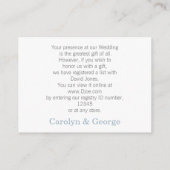 waterverf Calla Lillies Bruiloft Gift Registry Informatiekaartje (Achterkant)