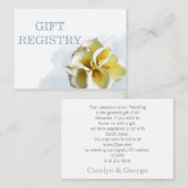 waterverf Calla Lillies Bruiloft Gift Registry Informatiekaartje (Voorkant / Achterkant)