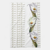 Waterverf Calla Lily Home Sweet Home Aangepast Theedoek (Verticaal)