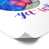 Waterverf Calligrafie Quote & Art Poster (Hoek)