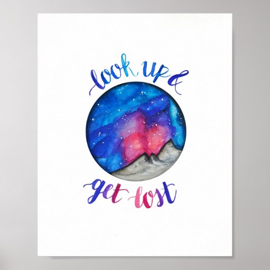 Waterverf Calligrafie Quote & Art Poster (Voorkant)
