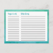 Waterverf Calligrafie Vrijgezellenfeest Ontvang Ka Briefkaart (Achterkant)