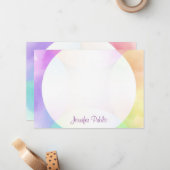 Waterverf Calligrafiemonogram op maat Notitiekaartje (Voorkant / Achterkant in situ)