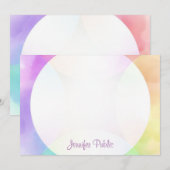 Waterverf Calligrafiemonogram op maat Notitiekaartje (Voorkant / Achterkant)