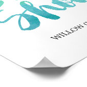 Waterverf Calligrafietbeach Vrijgezellenfeest Welk Poster (Hoek)