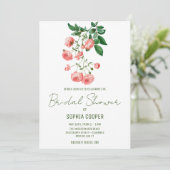 Waterverf Camellia Bloem | Bruidsdouche Kaart (Staand voorkant)