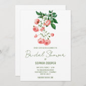 Waterverf Camellia Flower | VRIJGEZELLENFEEST Kaart (Voorkant / Achterkant)