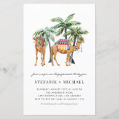 Waterverf Camels and Palm Trees Engagement Party (Voorkant)