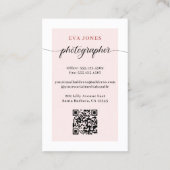 Waterverf  camera & bloemen fotografie visitekaartje (Achterkant)