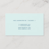 Waterverf  camera & bloemen visitekaartje (Achterkant)