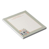 Waterverf camera en bloemen gevoerd notitieblok (Schuin)