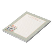 Waterverf camera en bloemen gevoerd notitieblok (Linkerzijde)