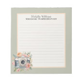 Waterverf camera en bloemen gevoerd notitieblok (Voorkant)