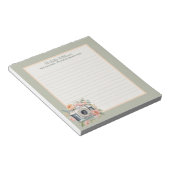 Waterverf camera en bloemen gevoerd notitieblok (Schuin)