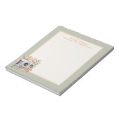 Waterverf camera en bloemen notitieblok (Linkerzijde)