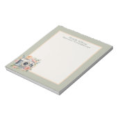 Waterverf camera en bloemen notitieblok (Linkerzijde)