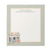 Waterverf camera en bloemen notitieblok (Voorkant)