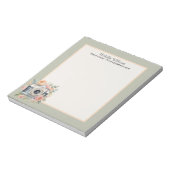 Waterverf camera en bloemen notitieblok (Linkerzijde)