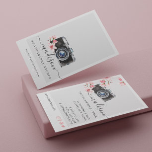 Waterverf camera & Florals Fotografie Visitekaartje