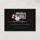 Waterverf camera & Florals Fotografie Visitekaartje (Voorkant)