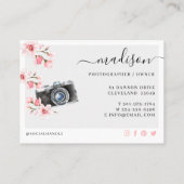 Waterverf camera & Florals Fotografie Visitekaartje (Achterkant)