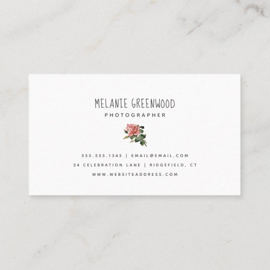 Waterverf camera fotograaf Visitekaartje (Achterkant)