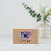 Waterverf camera fotograaf Visitekaartjes (Staand voorkant)